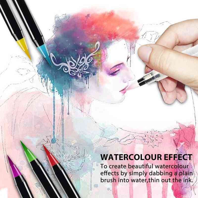 48 Colors Art Marker Watercolor Brush Pens For Painting Drawing (48 Colors)