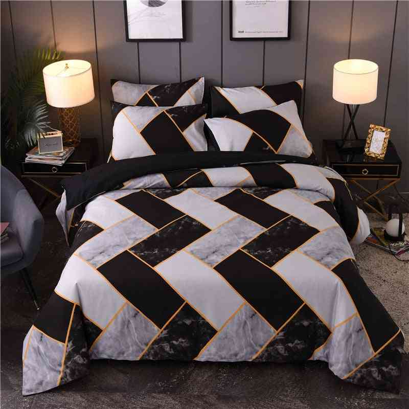 Geometric Pattern Bedding & Queen King Quilt Cover Set