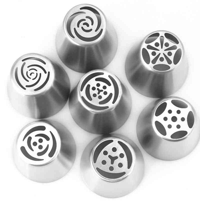 Stainless Steel Flower Cream Pastry Tips, Tulip Icing Piping Nozzles