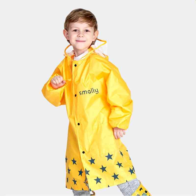 Børne regnfrakke vandtæt regntøj hættetrøje