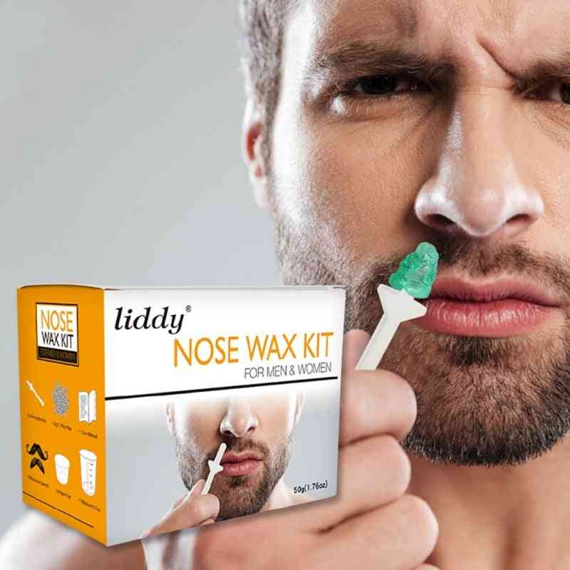 Kit di cera per il naso portatile per la depilazione, strumento cosmetico per la ceretta nasale da uomo