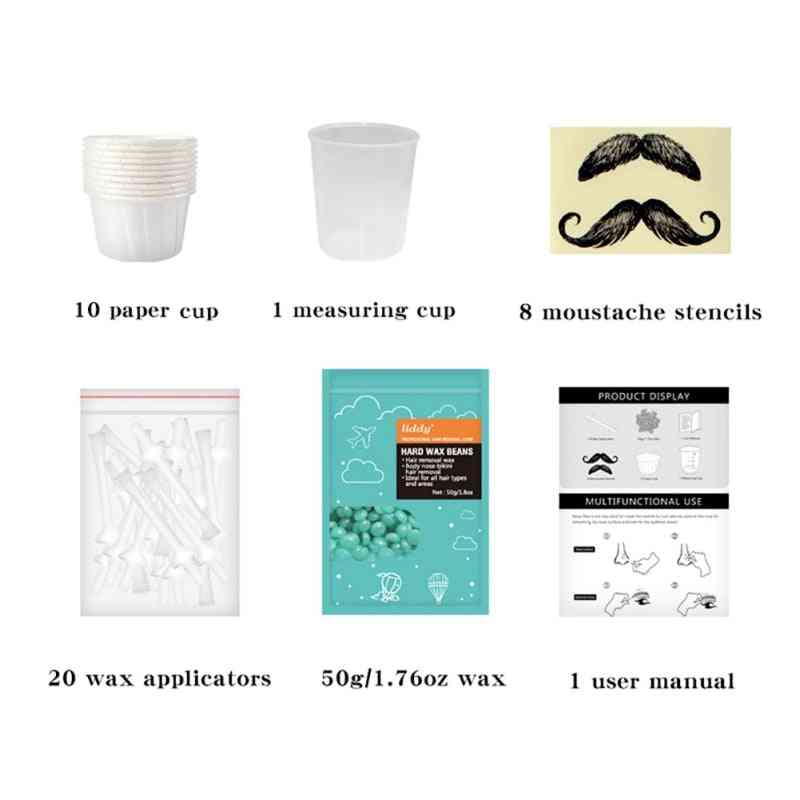 Kit di cera per il naso portatile per la depilazione, strumento cosmetico per la ceretta nasale da uomo
