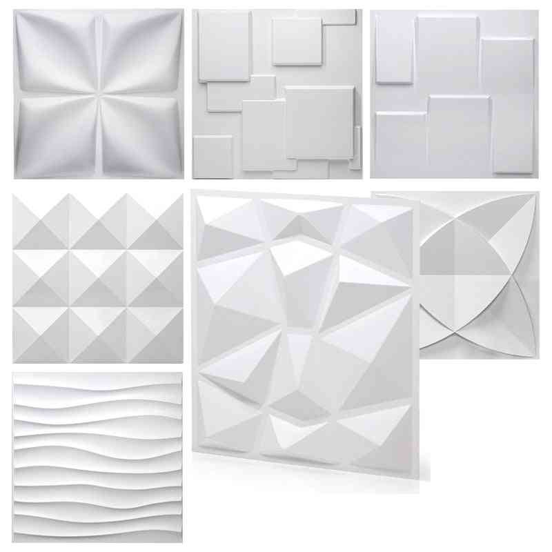 Tile Panel Mold, Plaster 3d Wall Stickers, Living Room, Wallpaper