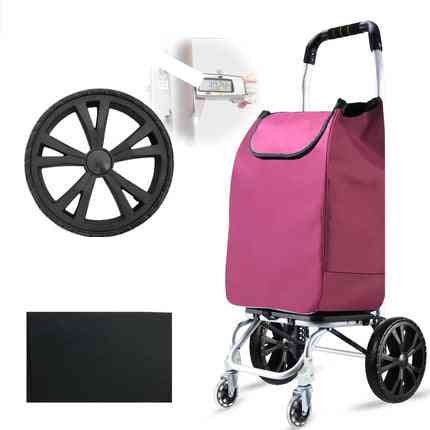 6 Wheels Woman Trolley Shopping Cart