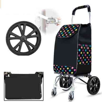 Ženski voziček s 6 kolesi nakupovalni voziček