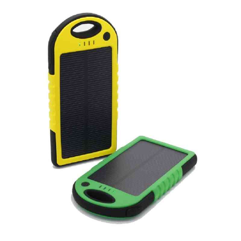 Powerbank solaire portable, batterie externe étanche pour téléphone portable