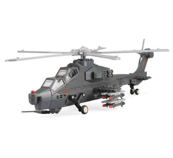Military Building Block- Airplane & Armed Helicopters, Battle Fighter Model