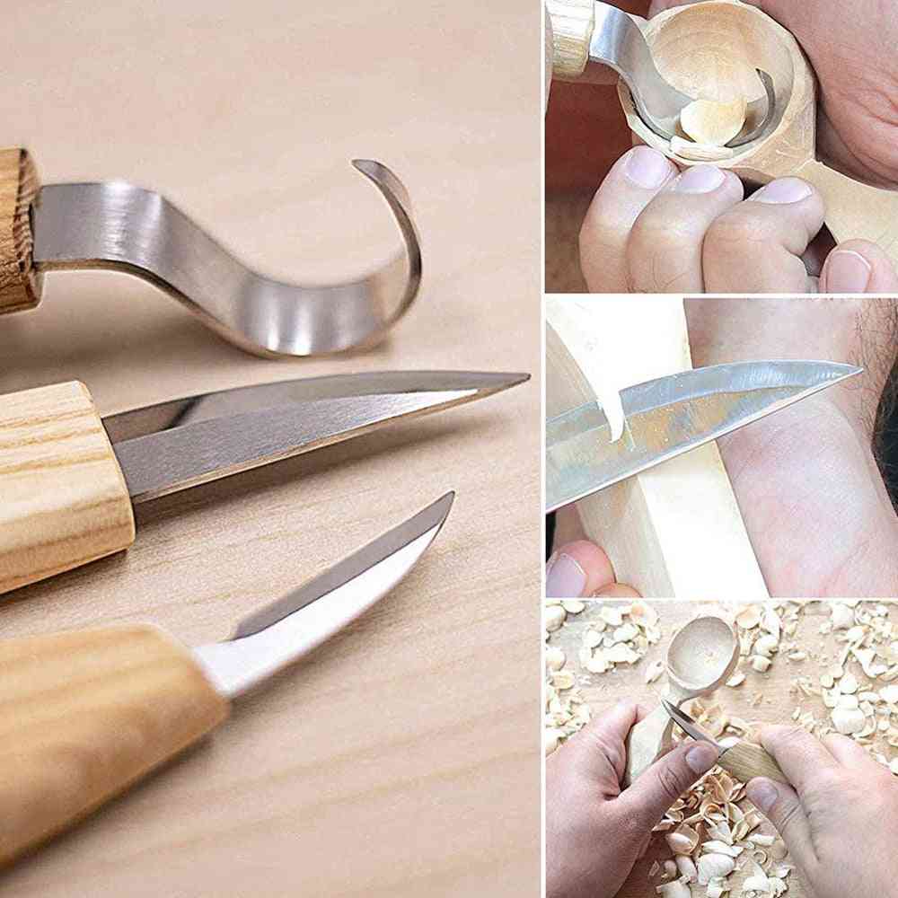 Chisel Woodworking Hand Tool Set Knife Carving Cutter
