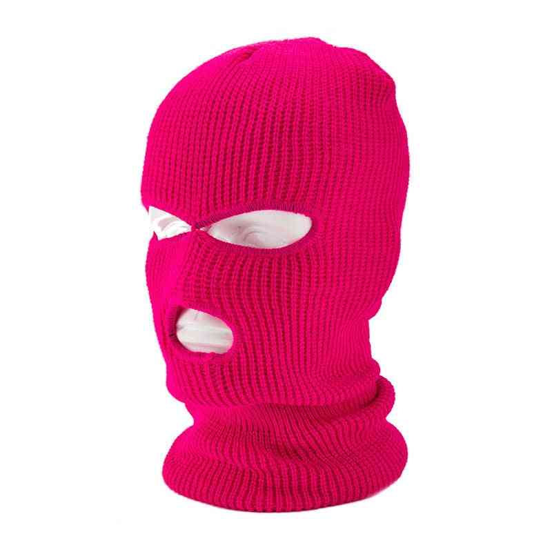 Winter- Outdoor Sports, 3-hole Balaclava Knit Hat, Face Cover Mask