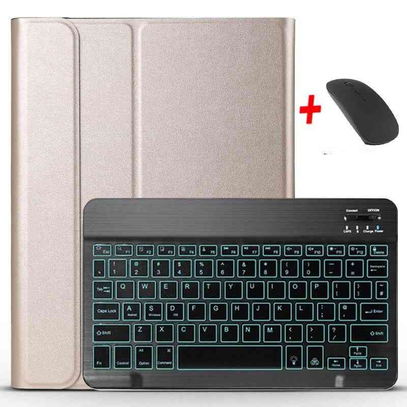 Backlit Keyboard Case For Samsung Galaxy Tab With Mouse Bluetooth