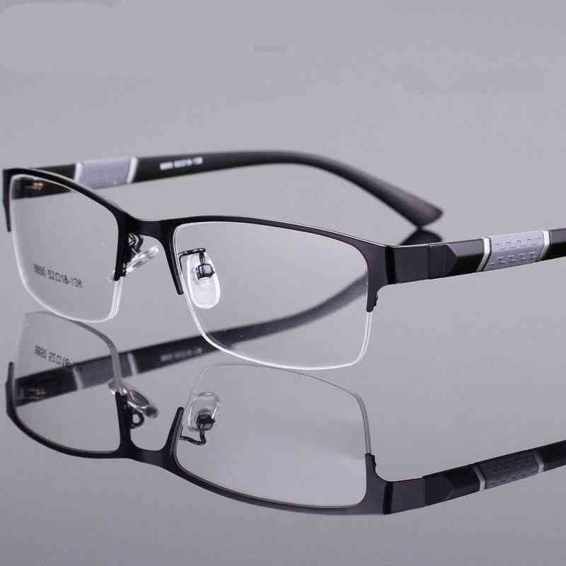 Myopia Glasses Men Retro Metal Frame Square