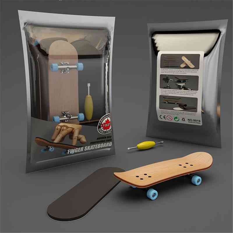 Finger Skateboard, Wooden Fingerboard Toy, Professional Stents Skate Set, Christmas