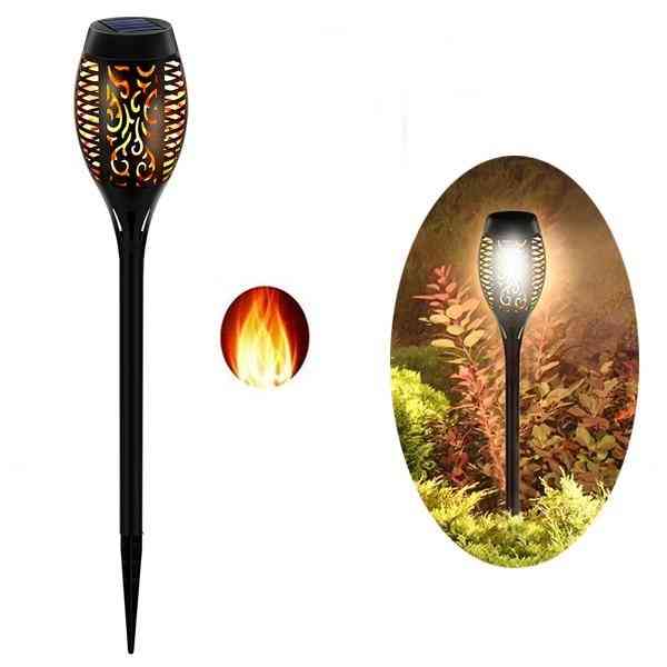 Led Solar Flame Torch Lamp Outdoor Lights