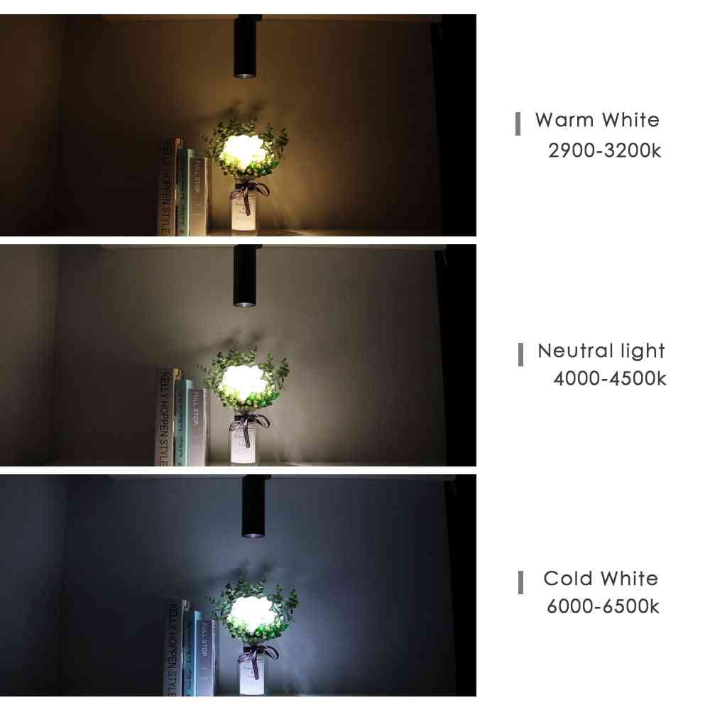 Led Track Light, Cob Ceiling Rail Lamp Adjustable Spotlights