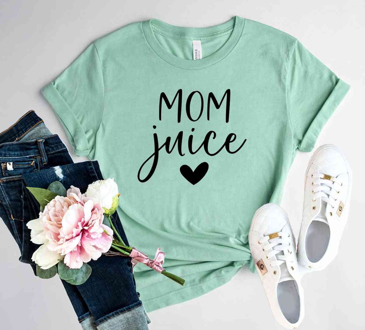 Tričko s listovou potlačou mami juice