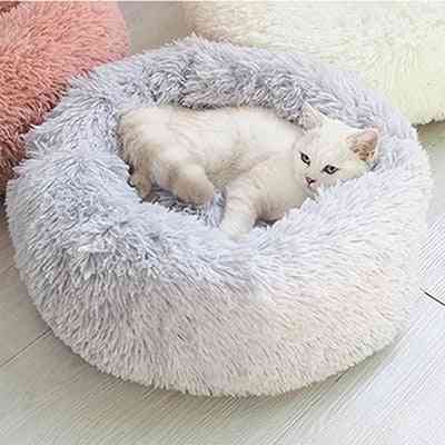 Dog Pet Bed Kennel Round Cat Winter Warm House Sleeping Bag