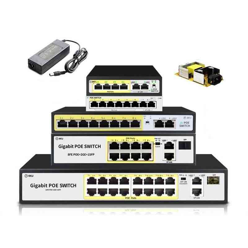 8-port Poe, Ethernet Switch With Ieee 802.3 Af/at For Wireless Ip Camera