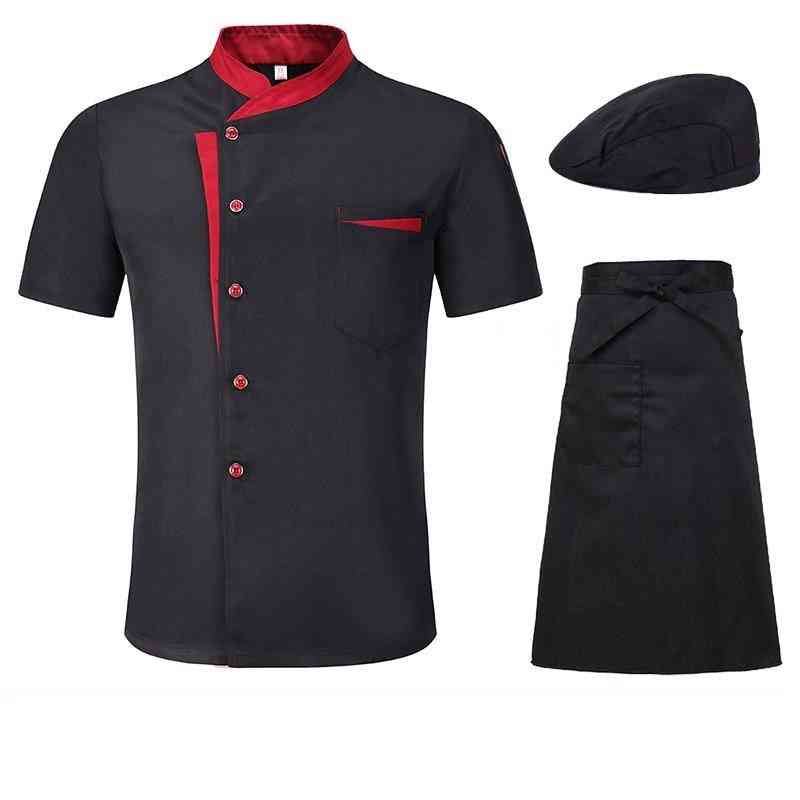 Men & Women Short Sleeve Breathable Chef Jackets, Summer Work Uniform