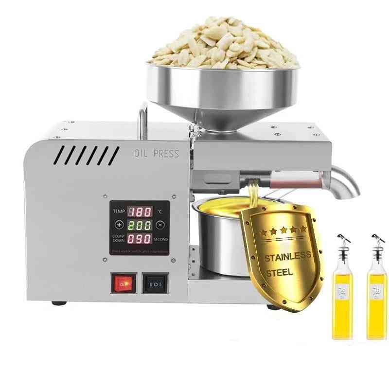 X5s Led Digital Hydraulic Press Stainless Steel Temperature Control Sesame  Peanut Butter Oil Press