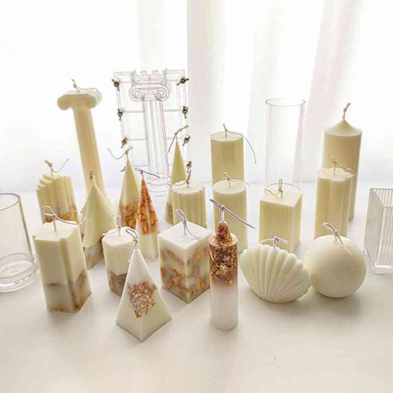 Akrylplastik-søjleformet aromaterapi, isblomst, forme til fremstilling af stearinlys