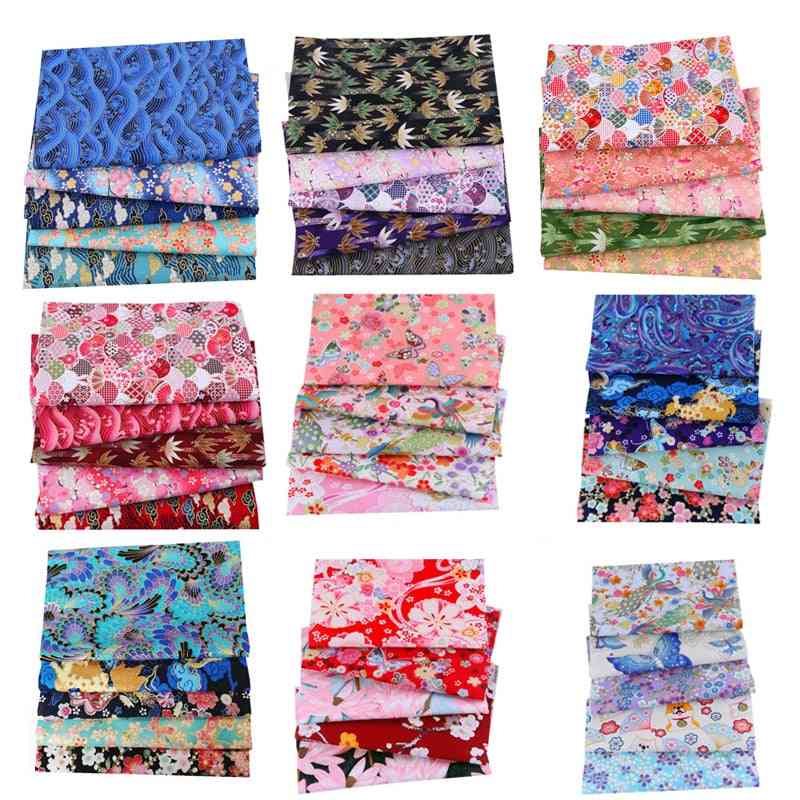 Apparel Fabric Floral Print Cloth, Material Cotton, Handmade Patchwork Sewing