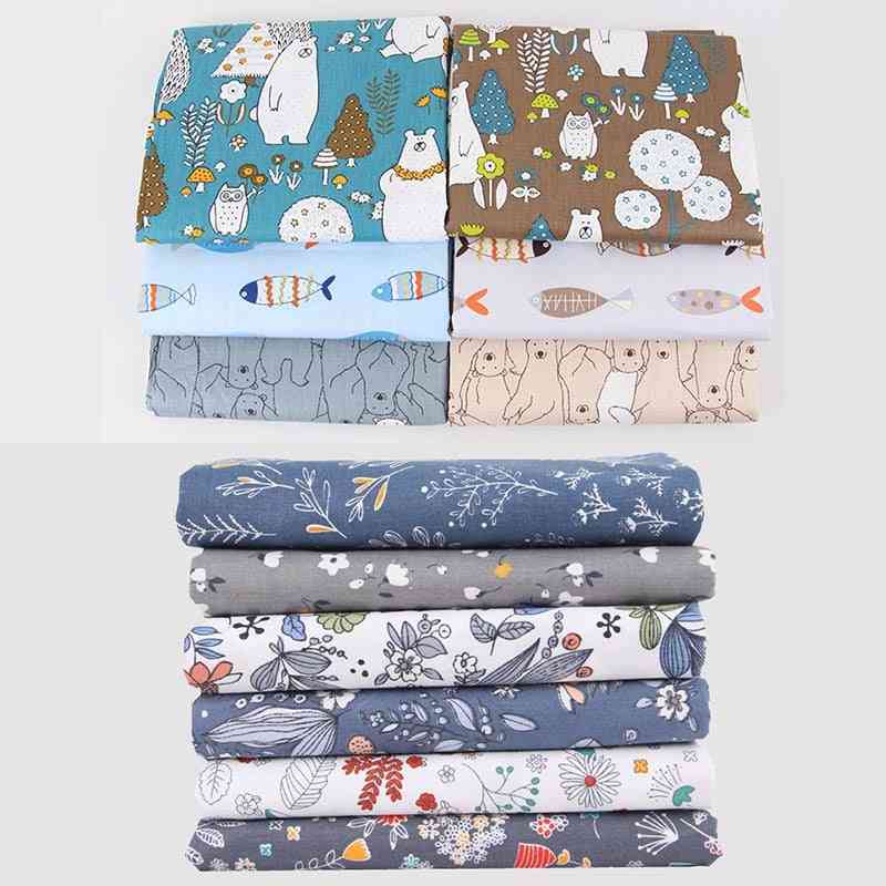 Apparel Fabric Floral Print Cloth, Material Cotton, Handmade Patchwork Sewing