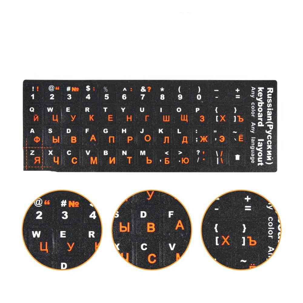 Russian, Spanish, French, Arabic, Hebrew, Portuguese Keyboard Sticker