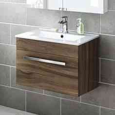 Aluminum- Mini Wall Mounted Basin, Ceramic Washing, Table Cabinet With Mirror