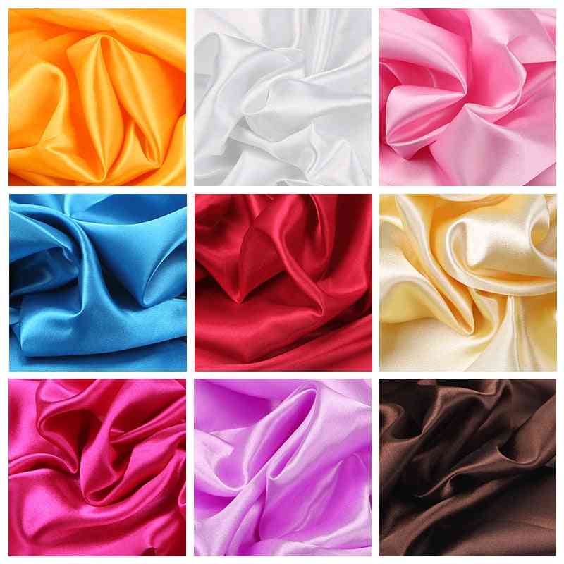 Satin Fabric Lined With Silk - Handmade Diy For Home Dress Curtain Wedding Party Decoration