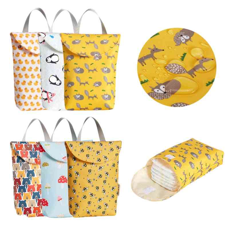 Multifunctional Baby Diaper Bags, Reusable, Waterproof, Organizer Portable, Big Capacity