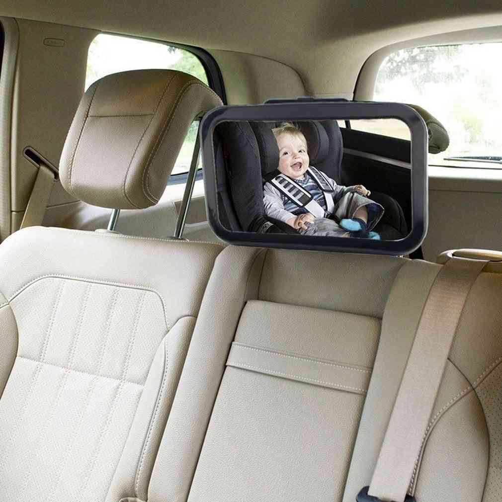 Detský bezpečnostný spätný zrkadlo držiak zrkadla namontovaný na opierke hlavy bezpečnostný monitor auta