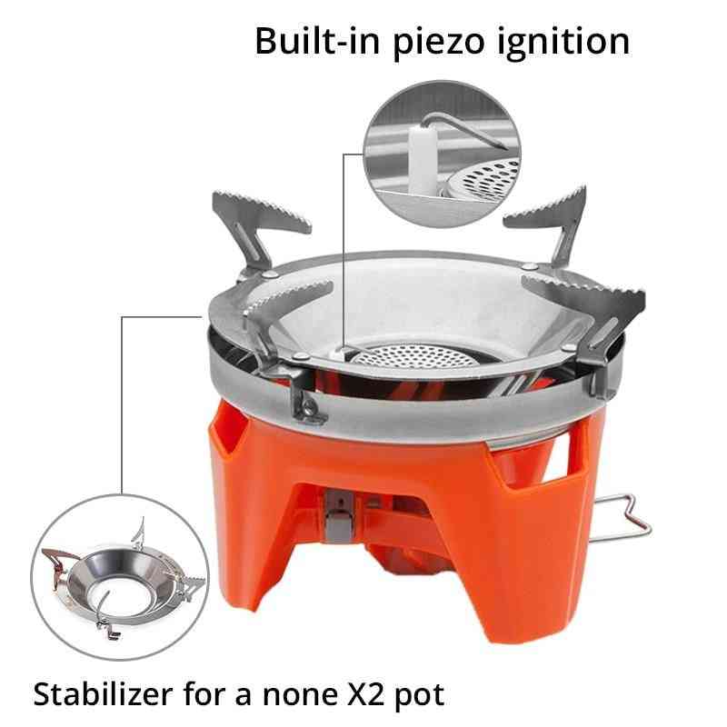 Gas Stove Burner Cooking System With Heat Exchanger Pot
