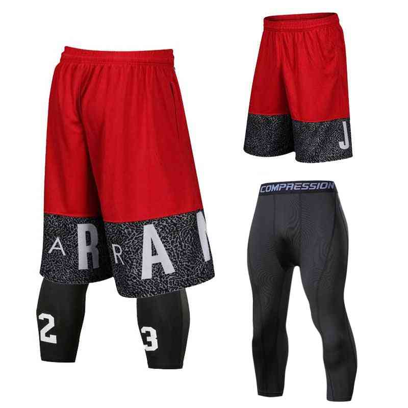 Men Running Compression Sportswear Sets, Basketball Jersey