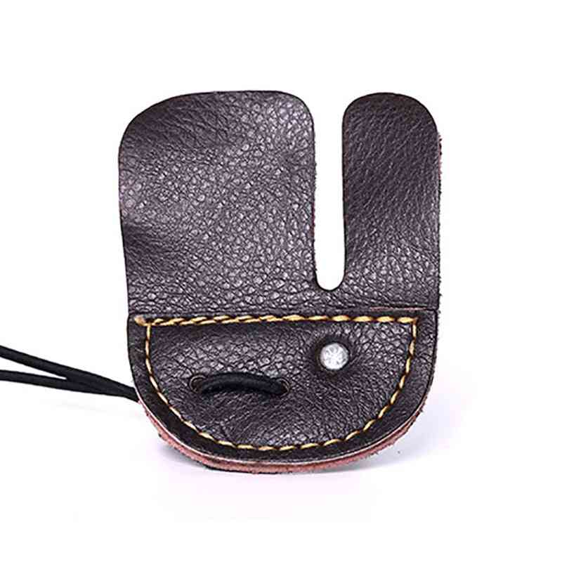Leather Bow Straight Finger Guard Archery