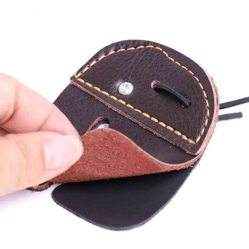 Leather Bow Straight Finger Guard Archery