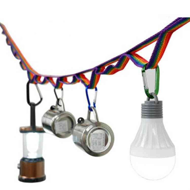 Hanging Rope, Rainbow Tent Cup, Hang Lamp For Outdoors Clothes, Line Weave