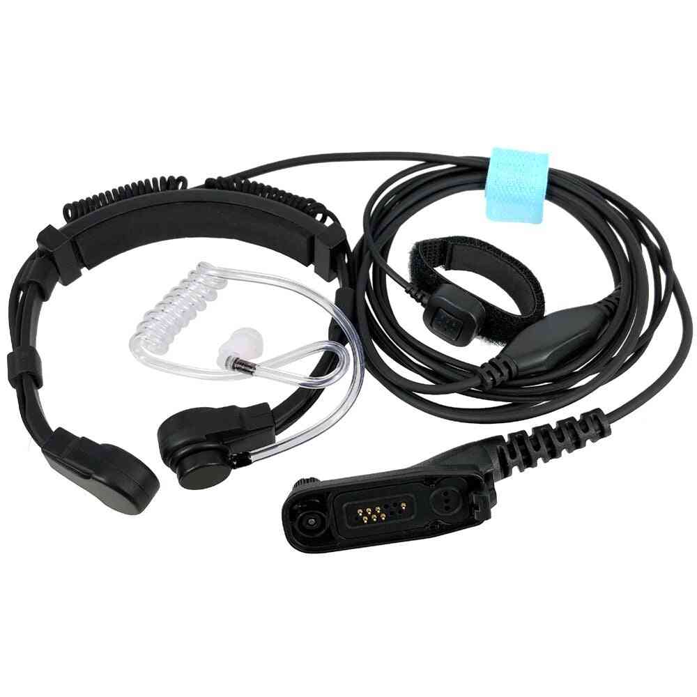 Air Tube- Throat Vibration, Mic Headset For Walkie Talkie Earpiece