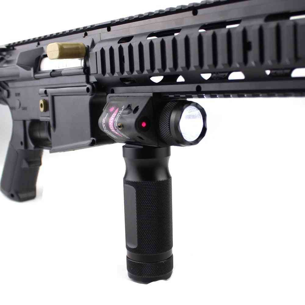 Tactical Fore Grip, Light Led Flashlight With Laser