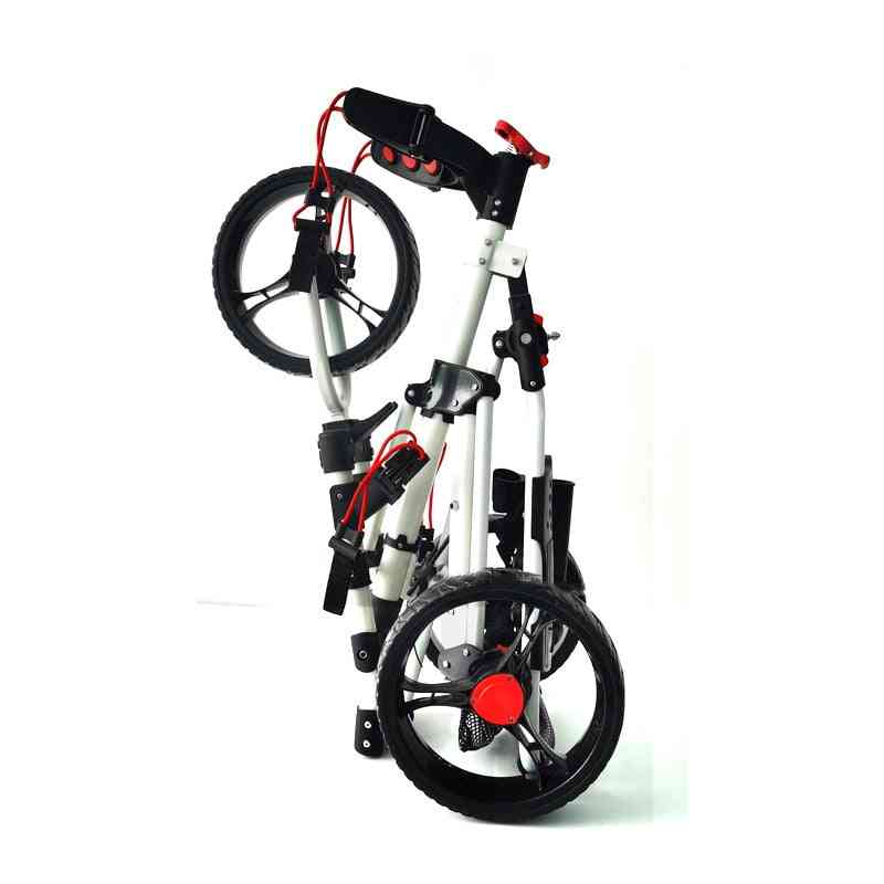 Professional Three Wheels Golf Trolley, Bag Cart, Outdoor Sports Tool