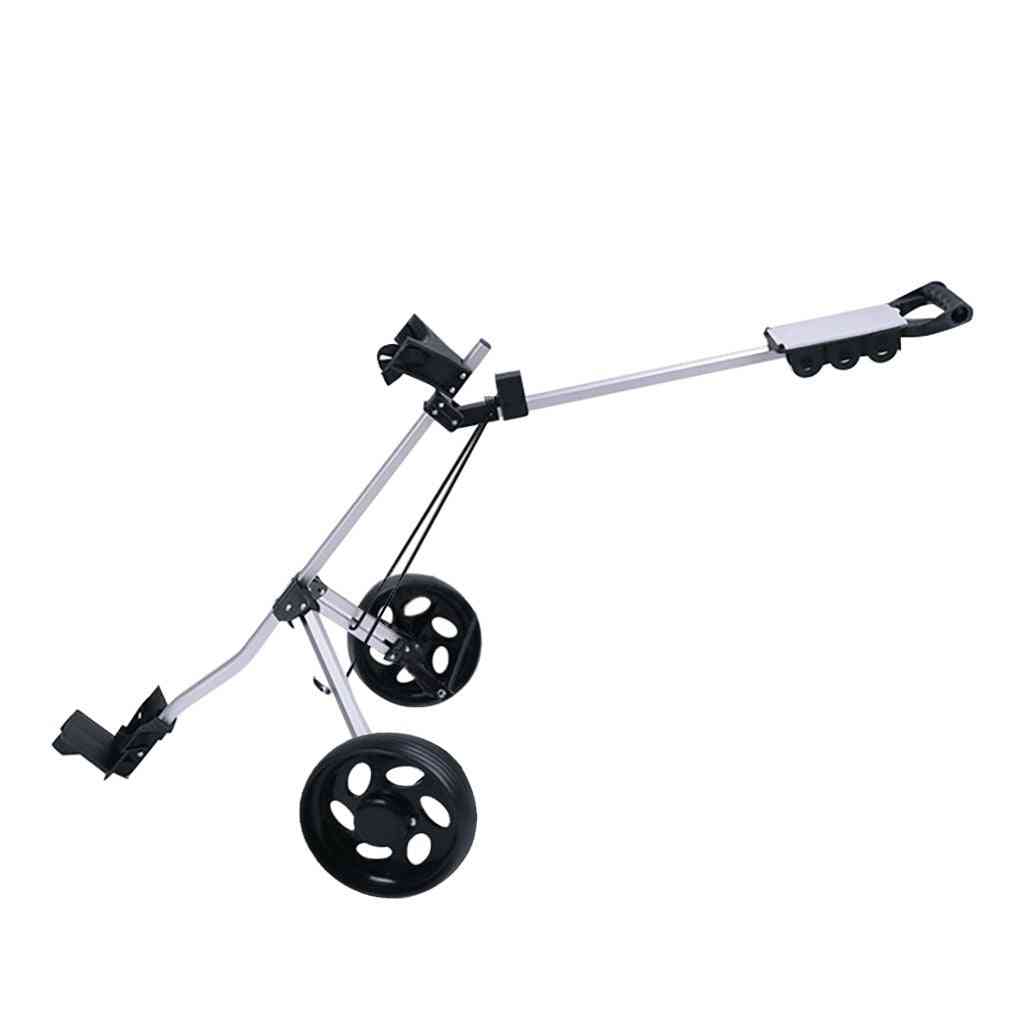Foldable 2-wheel Golf Push, Pull Cart, Steel Light Stand, Holder Trolley