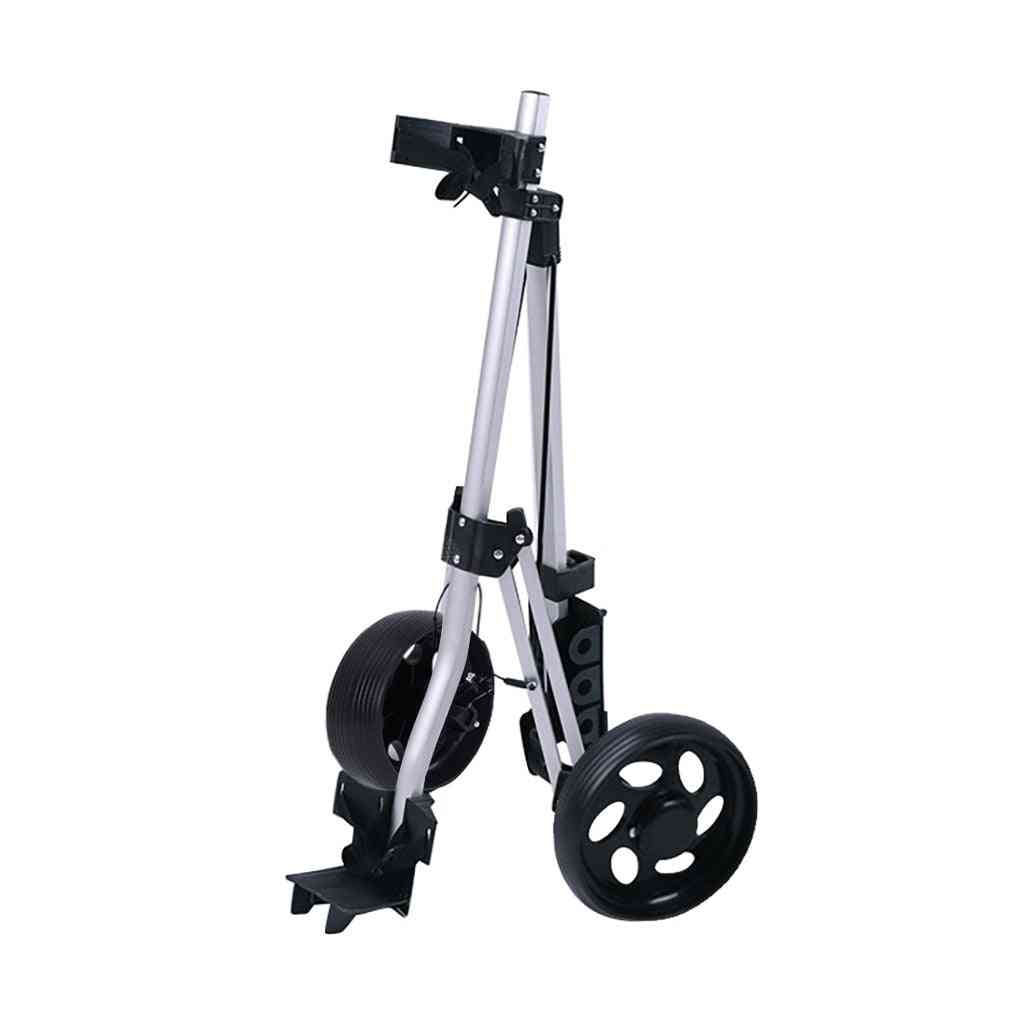 2-wheel Foldable Push Pull, Golf Cart Cup Holder, Swivel Steel, Light Trolley