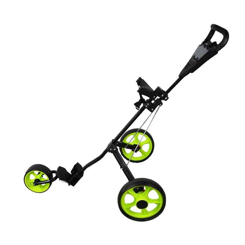 Push golf-cart-bag-carrier, porte-parapluie -chariot, pliable à 3 roues