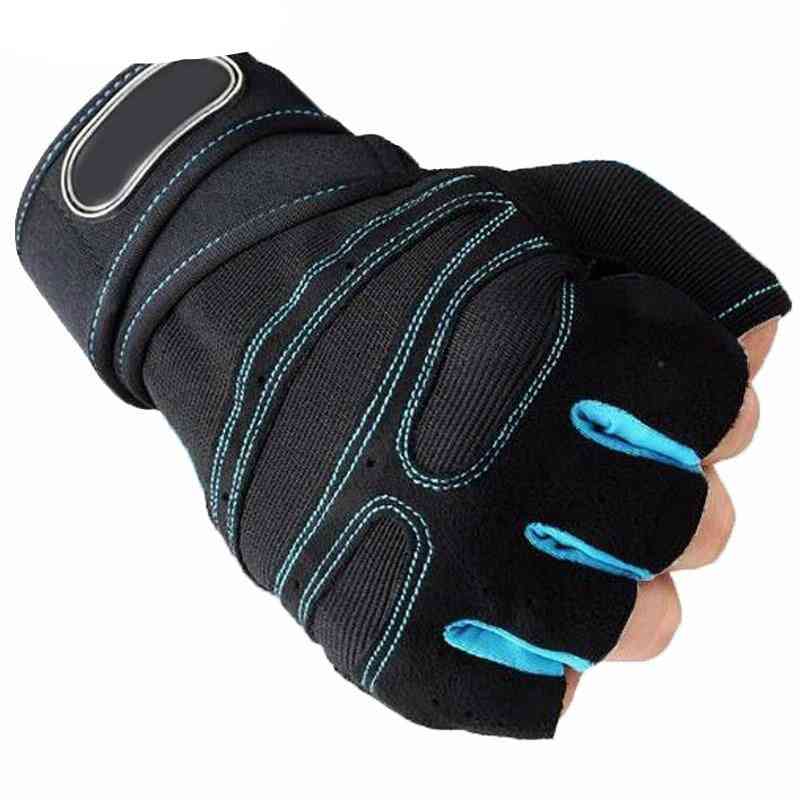 Guanti da fitness con manubri, guanti da sollevamento pesi con mezzo dito per esercizi sportivi