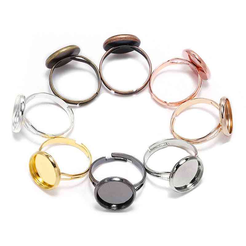 10pcs/lot Adjustable Blank Ring Base -jewelry Making Ring