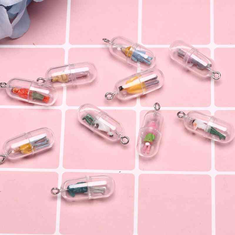 Funny Capsule Fit Charms Diy Earring Jewelry Accessories