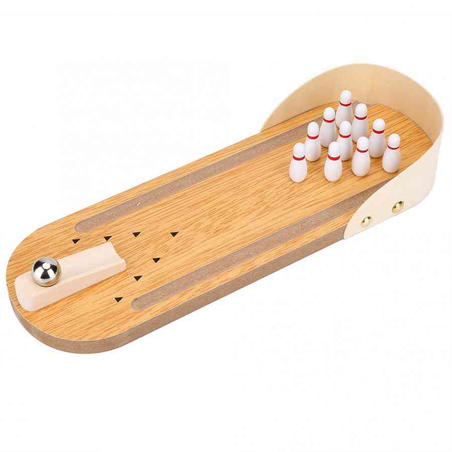 Stolní mini dřevěná stolní hra pro bowlingové koule