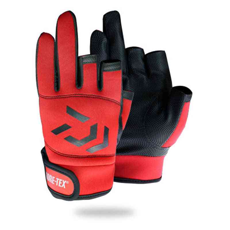 Daiwa Waterproof 3 Cut Finger Fishing Gloves
