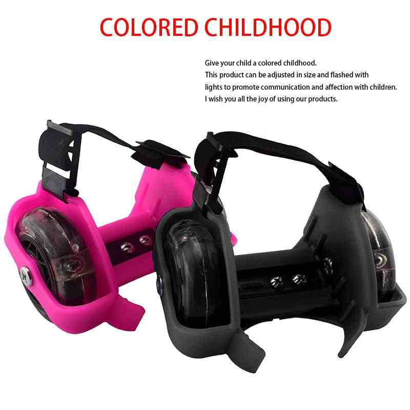 Colorful Flashing Roller, Whirlwind Pulley Flash Wheels, Heel Adjustable, Simply  Skating Shoes