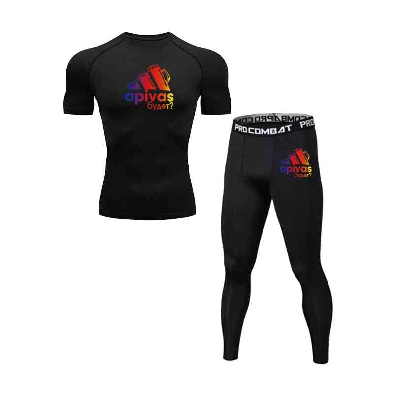 Men's Leisure Outdoor Sports T-shirt, Sweat Wicking Gym Fitness Running Shirts