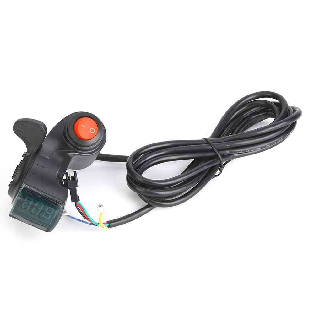 E-bike Thumb Throttle Lcd Display, Digital Battery Voltage Power Switch